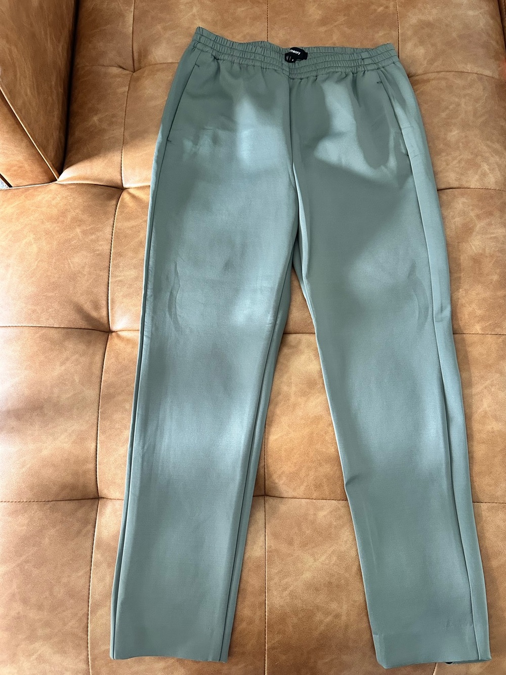 Theory Sage Green Stretch Pull-On Pants Size 4